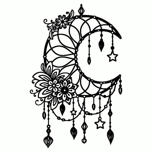 download stl file moon stickers 3d printable template cults