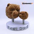 1.png 3D file Father's Day (Bear) Statue・3D print object to download
