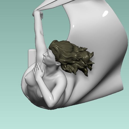 A girl in the wind 3D printing 3D model