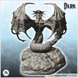 4.jpg Broad-tailed dragon with spiked wings on rock (28) - Medieval Dark Chaos Animal Beast Undead Tabletop Terrain