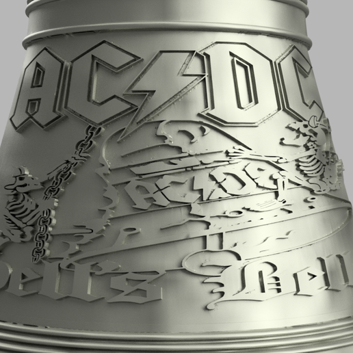 🔔 ACDC Hell Bell・ STL File for ・Cults