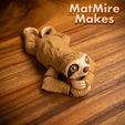 Sloth-14-copy.jpg Sloth plus Tree display, Articulated fidget figure, 3mf included