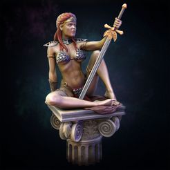 Red_Sonja_Thumb.jpg STL file Red Sonja・3D print design to download
