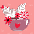 Untitled_Artwork-17.png Cup with Flowers Valentine Cookie Cutter