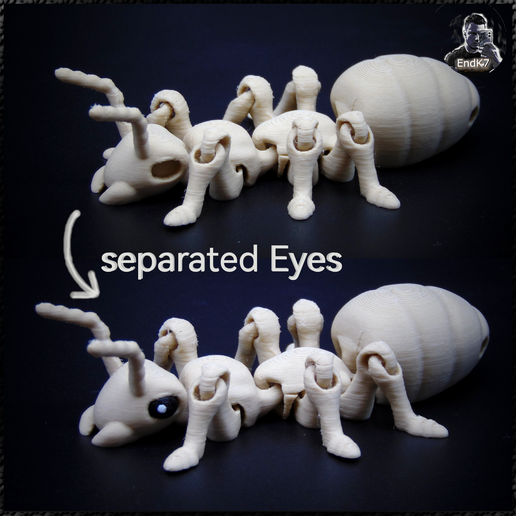 Bild13.png Articulated Ant - Print in Place - No Supports - Multicolor - Keychain