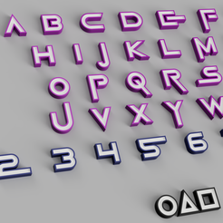 FONT_SQUID_GAMES_2021-Nov-06_01-12-42PM-000_CustomizedView11435186035.png 3D file FONT NAMELED - SQUID GAMES - alphabet - CREATE ALL WORDS IN LED LAMP・Template to download and 3D print
