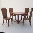 20230630_100512.jpg Art Deco Dining Table and Chairs - Miniature Furniture 1/12 scale