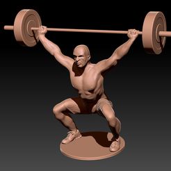 efeffeds.jpg Archivo OBJ Man lifting Weights - Hombre haciendo pesas (Snatch)・Diseño de impresión en 3D para descargar
