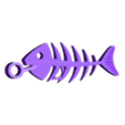 Fish Keychain.stl Fish bone Keychain