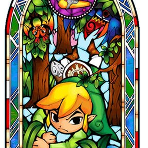 Free STL file LITHOPHANE STAINED GLASS ZELDA WINDWAKER 3RD MODEL ...