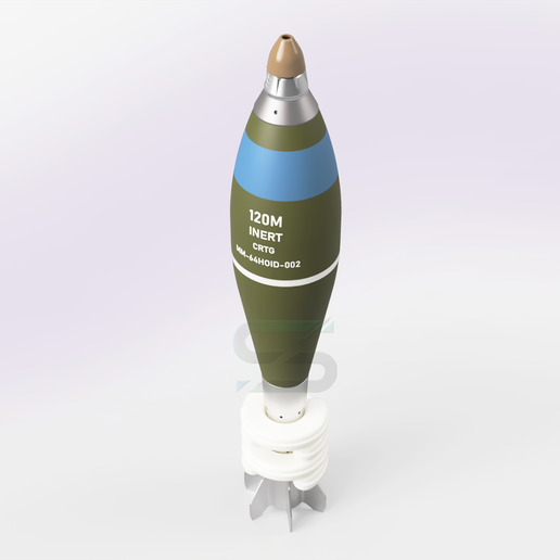 United_States_120mm_M934_Mortar_Shell_2.png Obus de mortier HE M934 de 120 mm des États-Unis