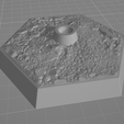 Hvr-Hex-Base-w_haz-Rubble.png Magnetic Battletech Hex Bases with Rubble Textured Top