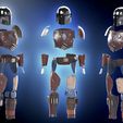 3.jpg The Mandalorian | pre beskar armor helmet amban blaster | Din Djarin season 1 3d print model