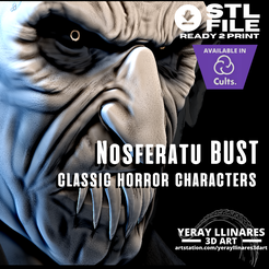 2.png Archivo STL Nosferatu Vampire Bust・Modelo imprimible en 3D para descargar