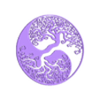 Arbre de Vie Yin yang v2.stl Árvore da vida Yin Yang versão 2