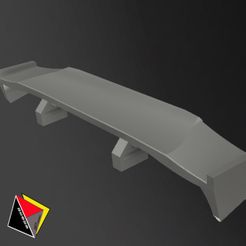 0194_Rear_Spoiler_Hood_universal_0194.jpg STL file 1/64 Scale Rear Spoiler Wing Diecast Universal・3D printing idea to download