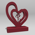Shapr-Image-2024-02-20-182058.png Heart in heart and rose plaque, decor stand, hearts and continuous line rose,  engagement gift, proposal, wedding, Valentine's Day gift, anniversary gift,  Love Heart Statue