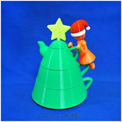 201611works_20.jpg Free STL file Christmas Creative tea sets・3D printing design to download