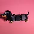 Articulated-Dachshund-Duo---Cute-3D-Printed-Toy-Keychain_11.jpg 🌭Articulated Dachshund Duo – Cute 3D Printed Toy & Keychain (Hot Dog Costume Bonus)