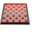 2.jpg Checkers Board Game 3D Print Model
