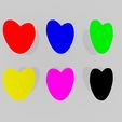 View1.jpg Colorful Hearts 3D Models Asset
