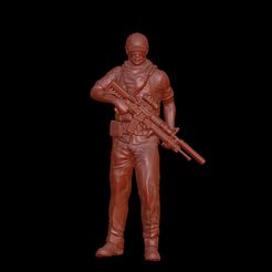 BPR_Render.jpg STL file AMERICAN SOLDIER WITH GUN V2・3D print model to download