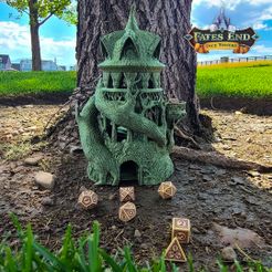 DruidwithLogo.jpg 3D file Druid Dice Tower - SUPPORT FREE!・3D print object to download