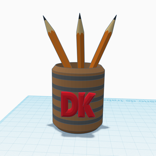 Pen-barrel donkey kong - 3D model önizlemesi