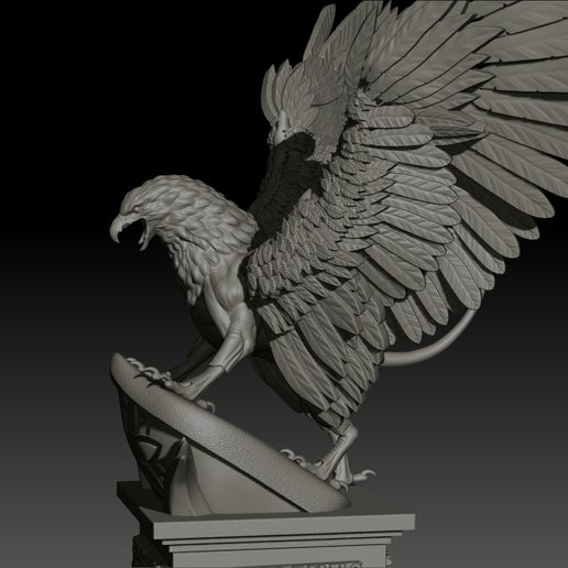 8.jpg Griffon High Poly para impressão 3d