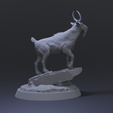 6.png Moonhorn Ibex Fantasy Creature 32mm Scale Pre-Supported