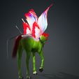 GG.jpg Alas de caballo Caballo Fantasía Animal Modelo 3D - Obj - FbX - 3d IMPRESIÓN - PROYECTO 3D - GAME READY