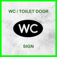 WC / TOILET DOOR SIGN WC / TOILET DOOR SIGN 2D 02