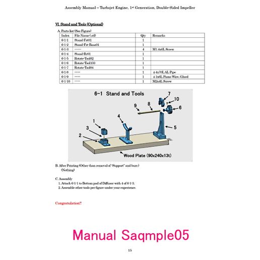 Manual-Sample05.jpg Turbojet Engine, 1st Generation, Double-Sided Impeller type
