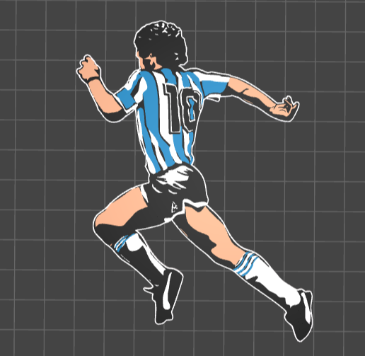 🛡️ Maradona logo for Jarra・ 3MF File for 3D printing・Cults