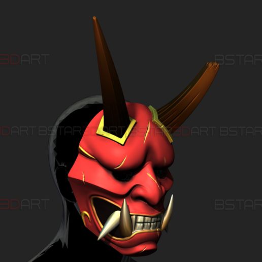 Download STL file Aragami 2 Mask - Oni Devil Mask - Halloween Cosplay ...