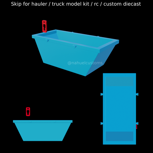 🚚 Skip for hauler / truck model kit / rc / custom diecast・ STL File for ...