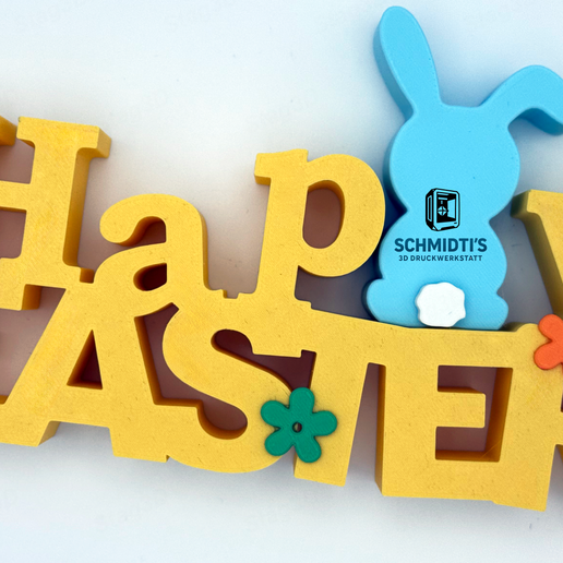 Happy Easter lettering made from PETG