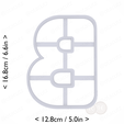 letter_b~6.25in-cm-inch-top.png Letter B Cookie Cutter 6.25in / 15.9cm