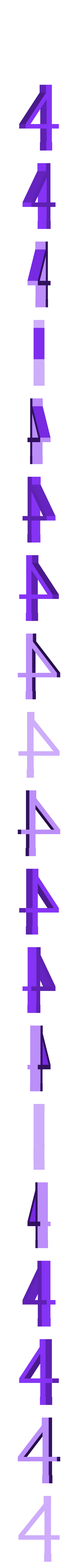 4.stl Basic Number Candle - Birthday Candle