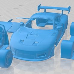 Porsche-935-2019-Cristales-Separados-1.jpg file Porsche 935 2019 Printable Car・3D printing template to download, hora80