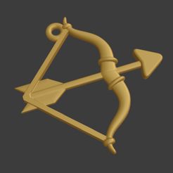 arco.jpg Fichier STL Porte-clés arc et flèches・Design pour imprimante 3D à télécharger