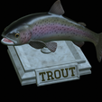 Rainbow-trout-trophy-open-mouth-1-18.png fish rainbow trout / Oncorhynchus mykiss trophy statue detailed texture for 3d printing