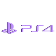 ps4_letters.stl Playstation 4/3 Game Case Holder- Flat & Full Back Options