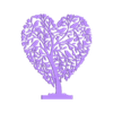 COEUR DE VIE.stl Candle holder - Arbre de vie coeur