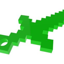 image.png Free 3D file Minecraft Sword Keychain - portachiavi・3D printer model to download