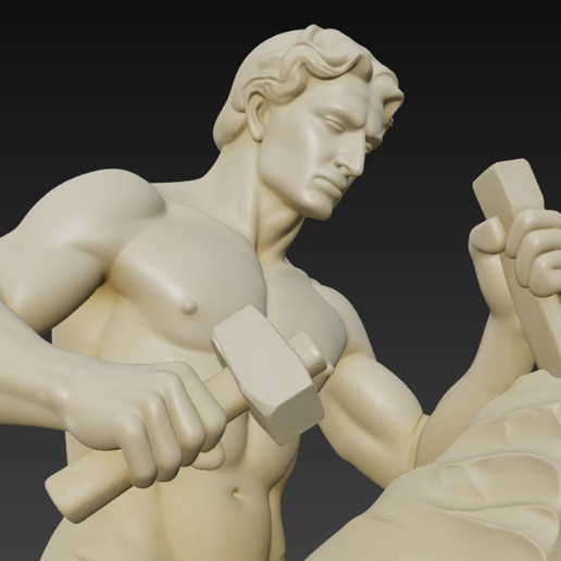 Sculpture Worker Sculptor Greek - Sculpture Worker Sculptor Greek - Escultura Obrero Escultor Griego - Sculpture Ouvrier Sculpteur Grec - تمثال عامل نحات يوناني