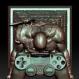 Kratos1i.jpg STL file God o' War PS controller holder・3D printer model to download