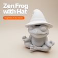GnomoCarteroSmall.png Zen-Frosch mit Zaubererhut - Stilisierte Meditationshaltung