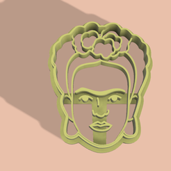 frida.png STL-Datei Keksausstecher Frida Kahlo x1・3D-Drucker-Vorlage zum herunterladen