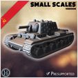 3.jpg KV-1 M1940 E ekranami (version réduite) - Armée soviétique WW2 Second Monde Front de l'Est Ostfront RPG Mini Hobby